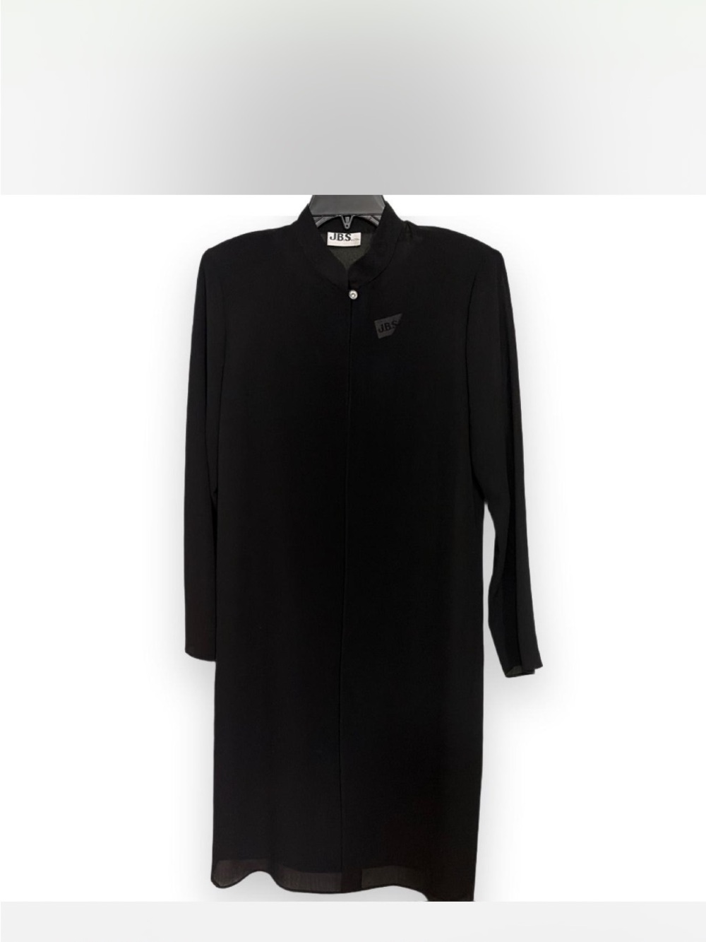 J.B.S. Women's Black Minimalist Longline Trench Coat